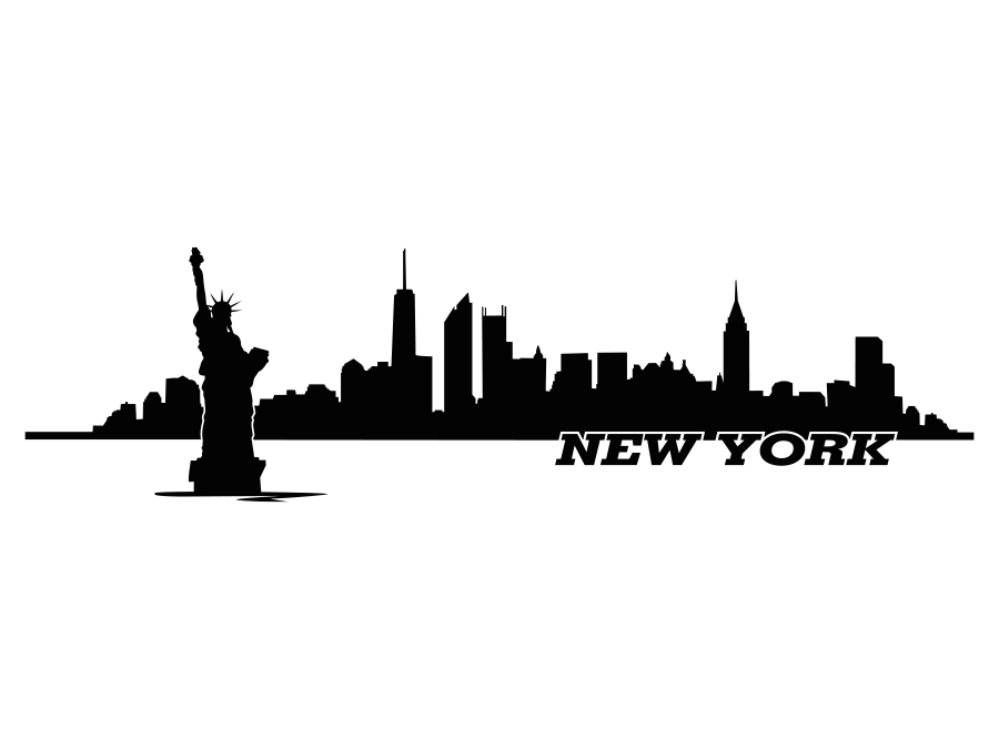 Wandtattoo New York Skyline neue Türme bis 240 x 65 cm WT-0105