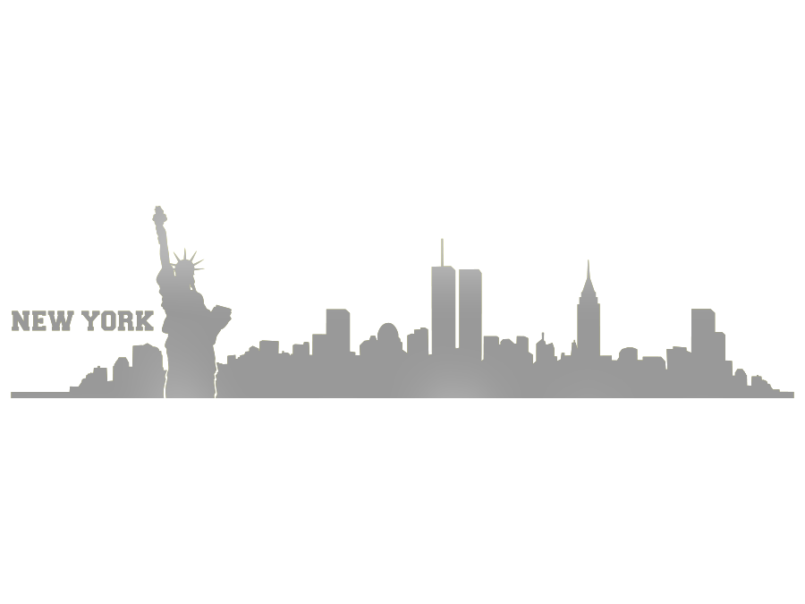 Wandtattoo New York Skyline 120x30 cm WT-0011