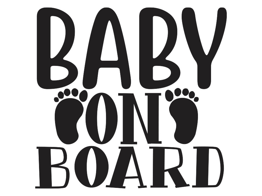 Aufkleber Baby on Board Version 1 | 12 x 12,6 cm AG-0489