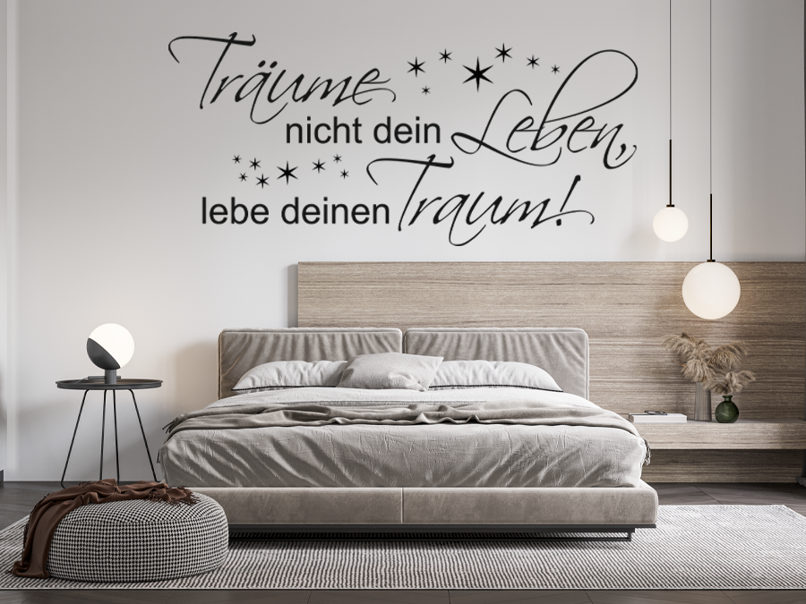 Wandtattoo Lebe deinen Traum! 200 x 91 cm WT-0069