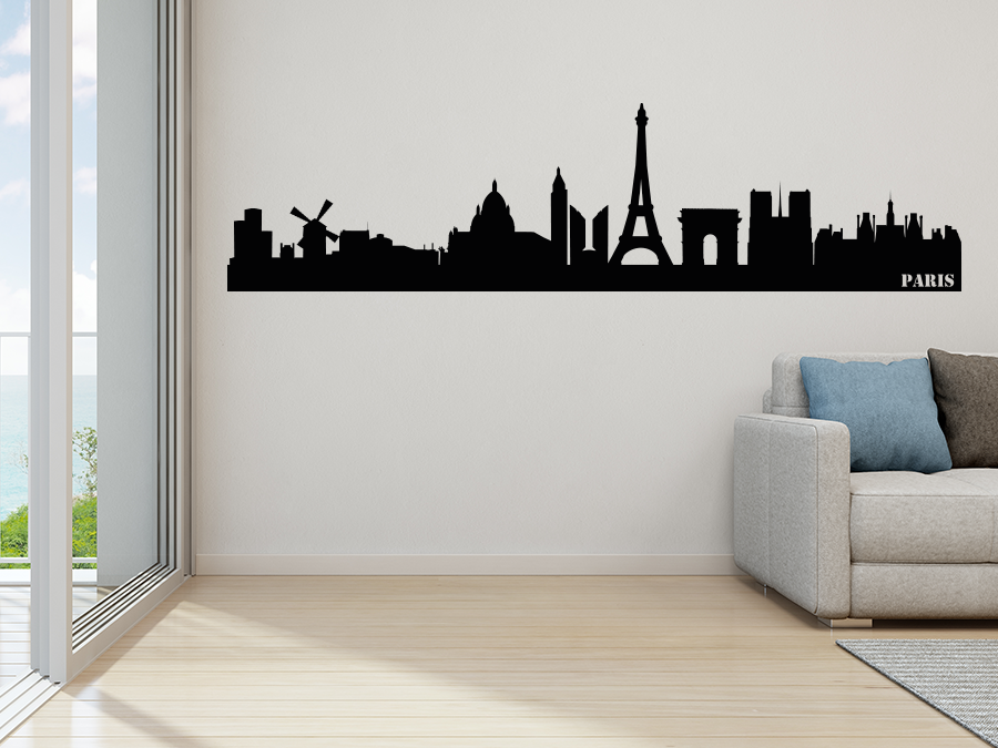 Wandtattoo Paris Skyline bis zu 260 x 66 cm WT-0008