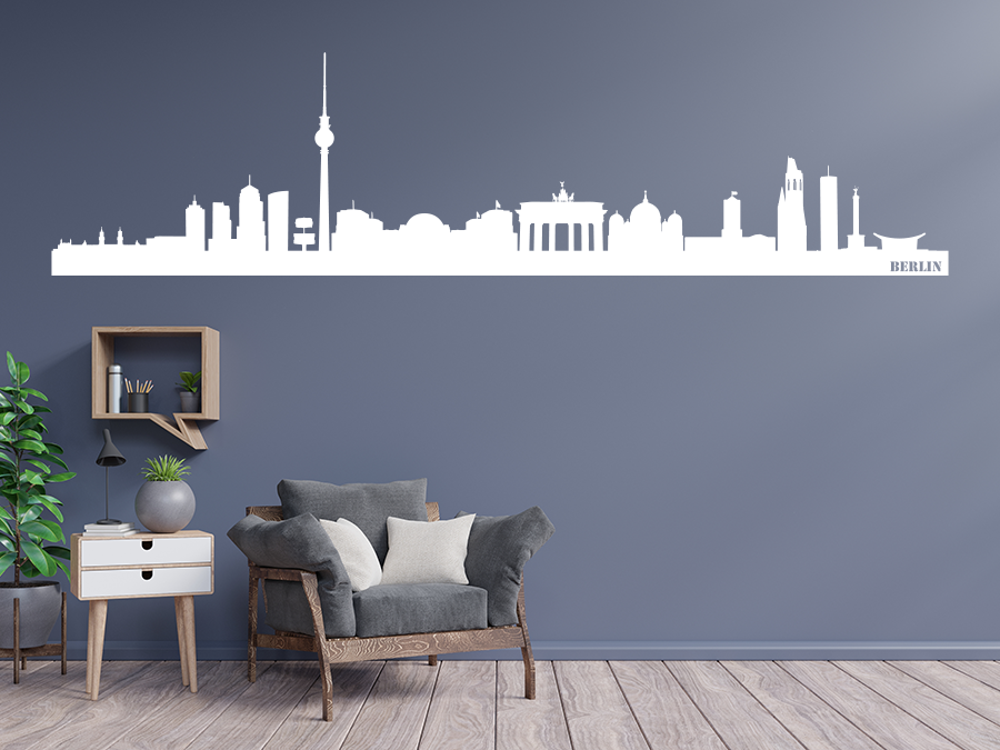 Wandtattoo Berlin Skyline bis 260 x 64 cm WT-0007