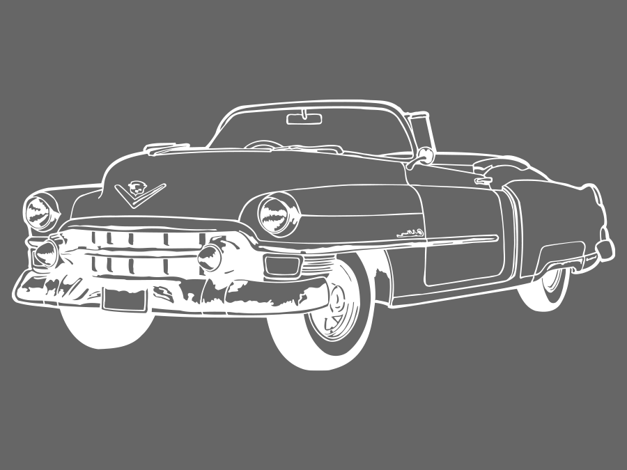 Wandtattoo Auto Retro Oldtimer US Car 150 x 67 cm WT-0036