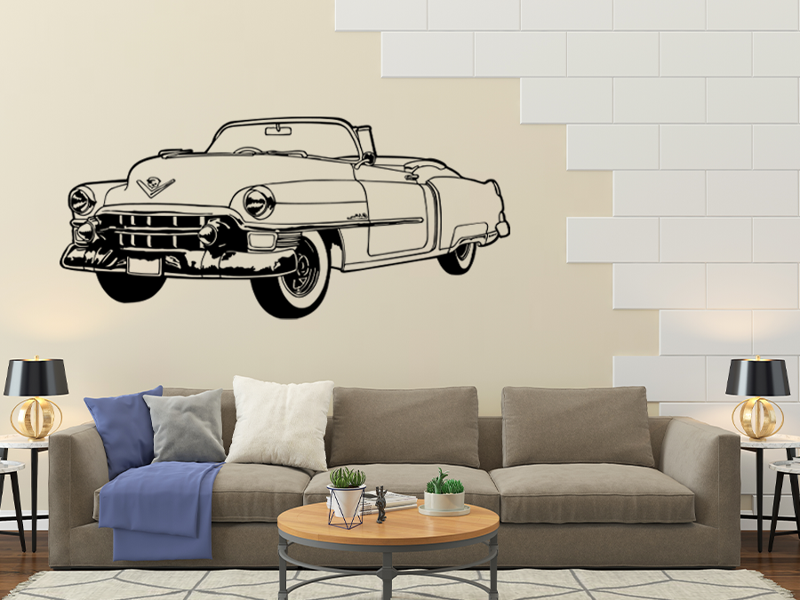 Wandtattoo Auto Retro Oldtimer US Car 150 x 67 cm WT-0036