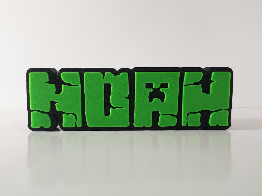 Minecraft Stil Namensschild personalisiert 3D-0004