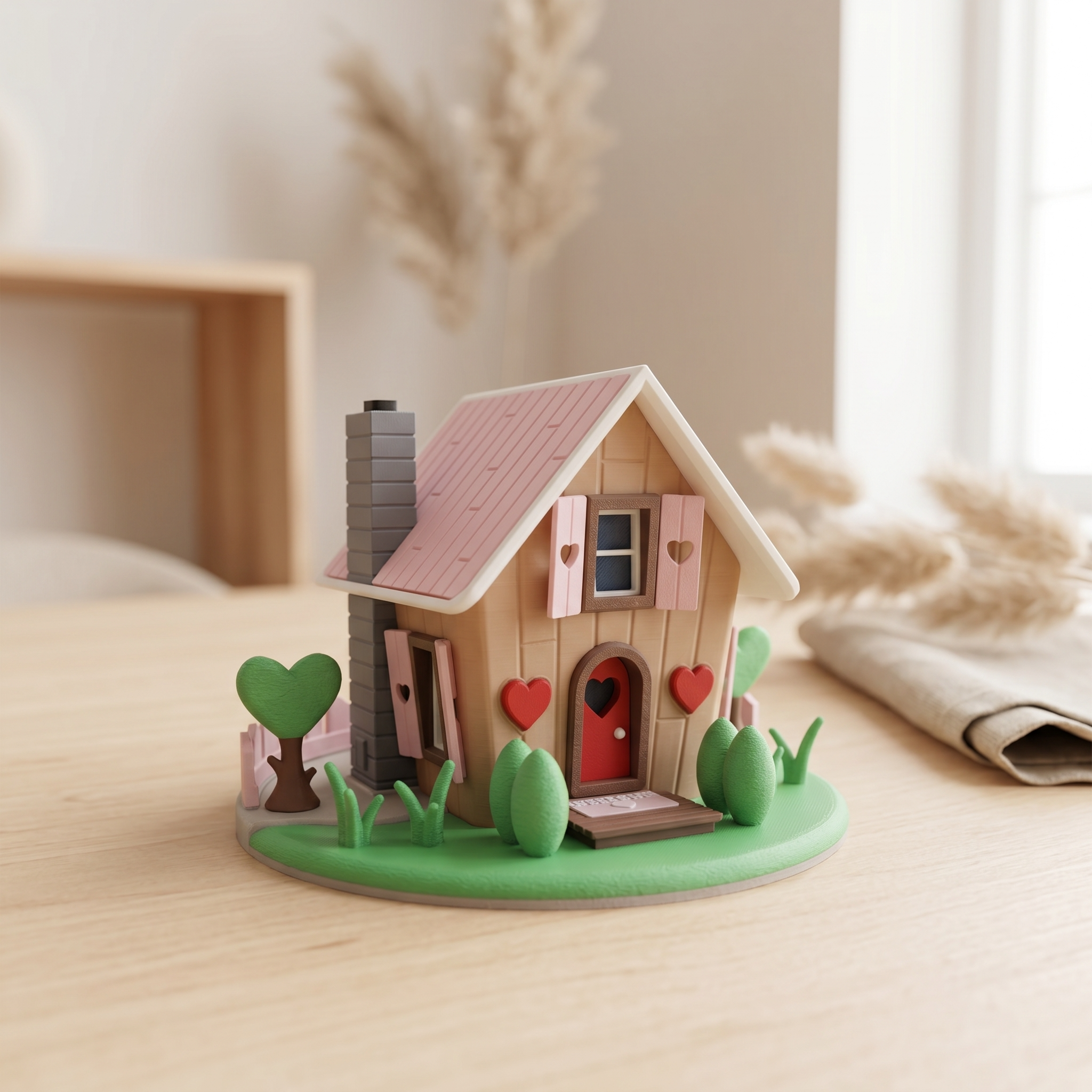 Amor Feenhaus – romantische Feengarten Deko | Fairy Garden Miniaturhaus | 3D Druck Bausatz