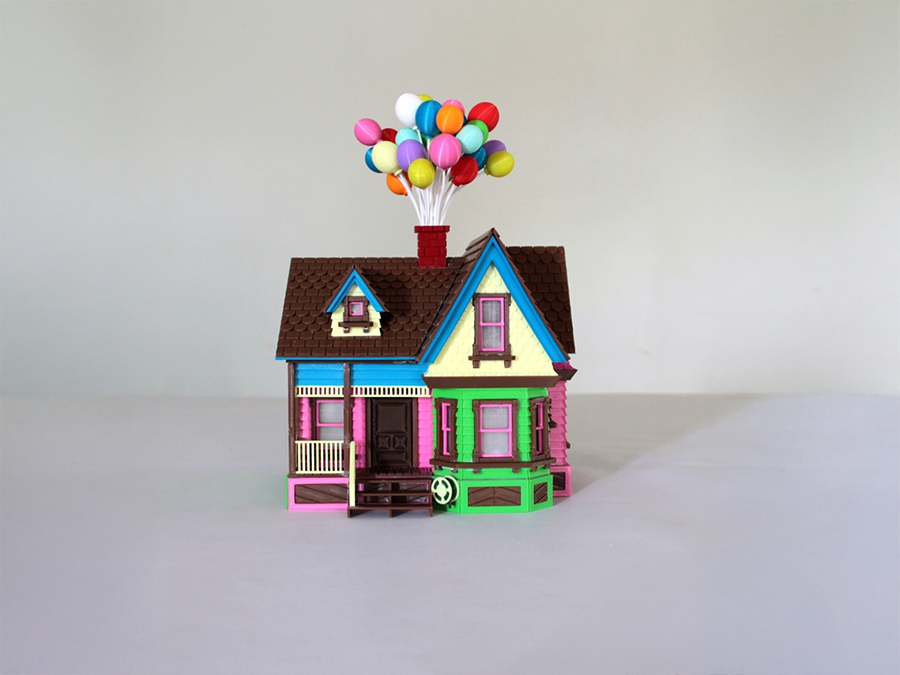 Carl's House | buntes Haus mit Luftballons | 3D-gedruckter Bausatz farbig gedrucktes Movie-Gebäude | PA1 Authorized Reseller | 3D-0103