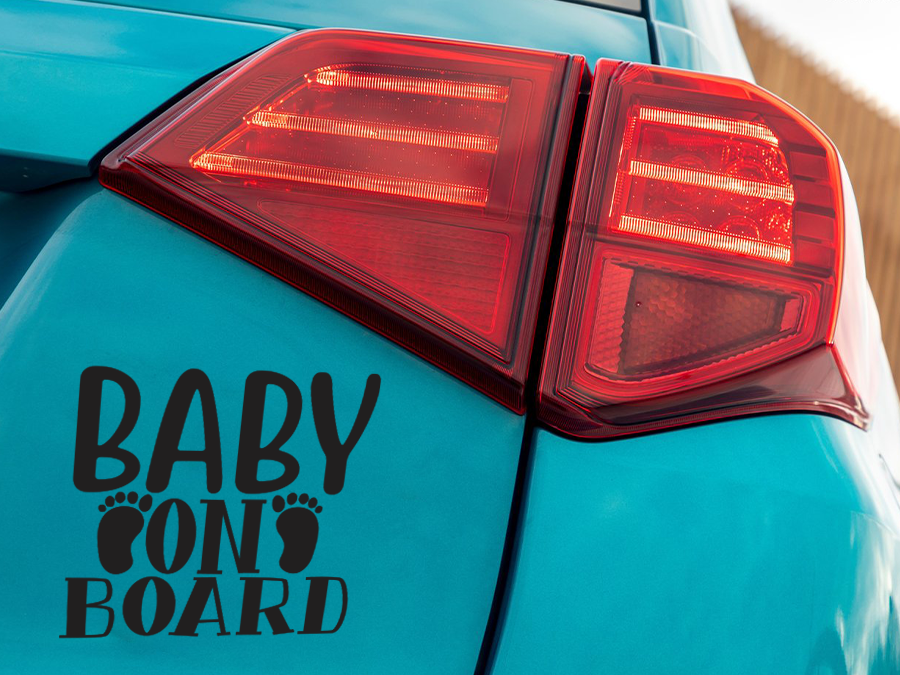 Aufkleber Baby on Board Version 1 | 12 x 12,6 cm AG-0489