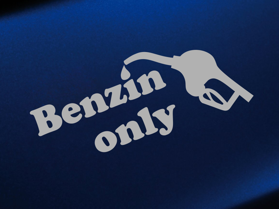 Aufkleber Benzin Only 10 x 4 cm AG-0818