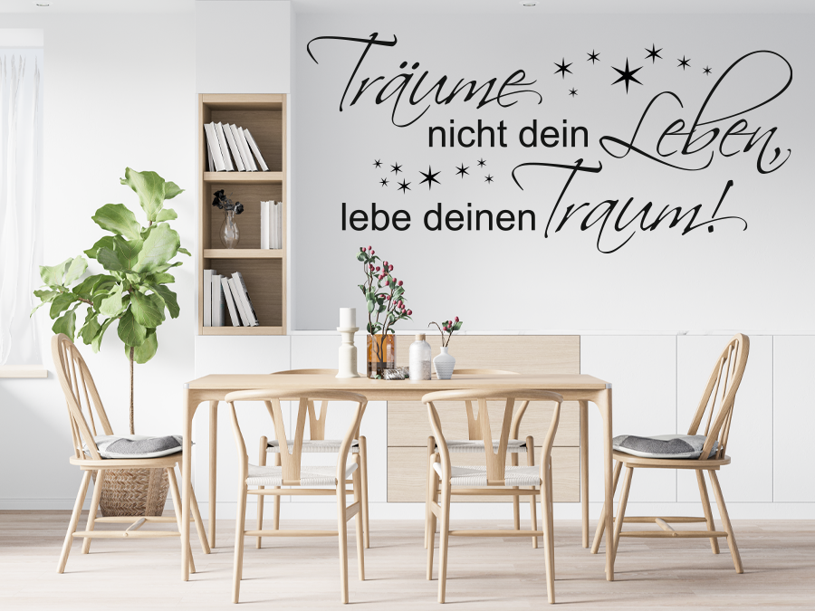 Wandtattoo Lebe deinen Traum! 200 x 91 cm WT-0069