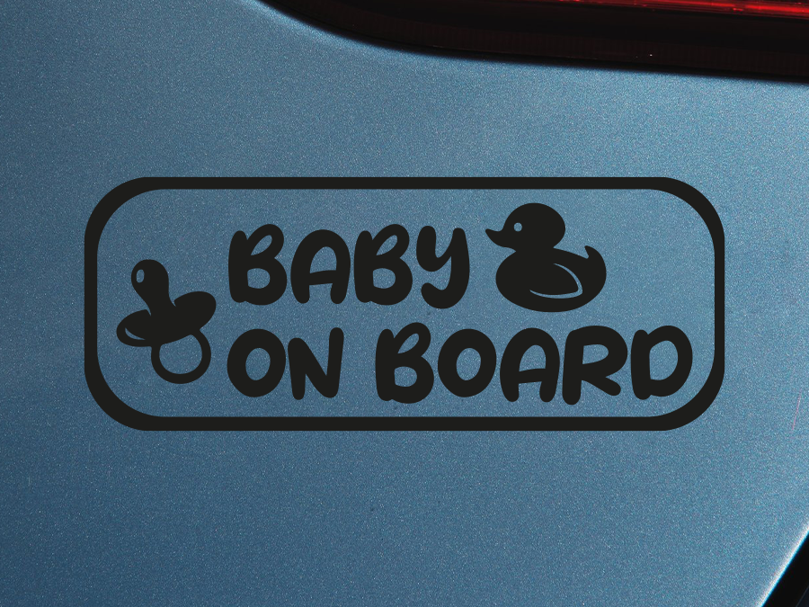 Aufkleber Baby on Board Sign Reverse 15 x 6 cm  AG-0522
