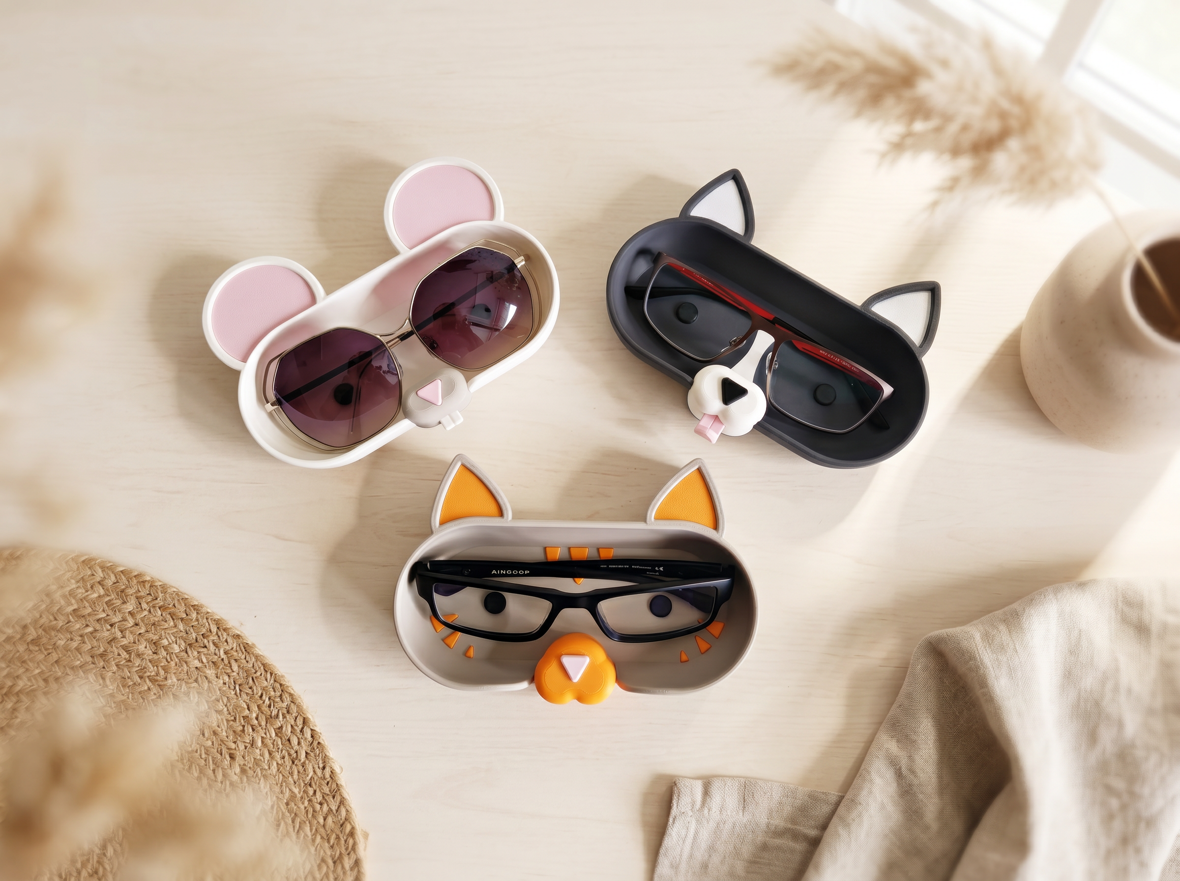 Tier Brillenhalter – Katze, Hund oder Maus – Haustier Edition