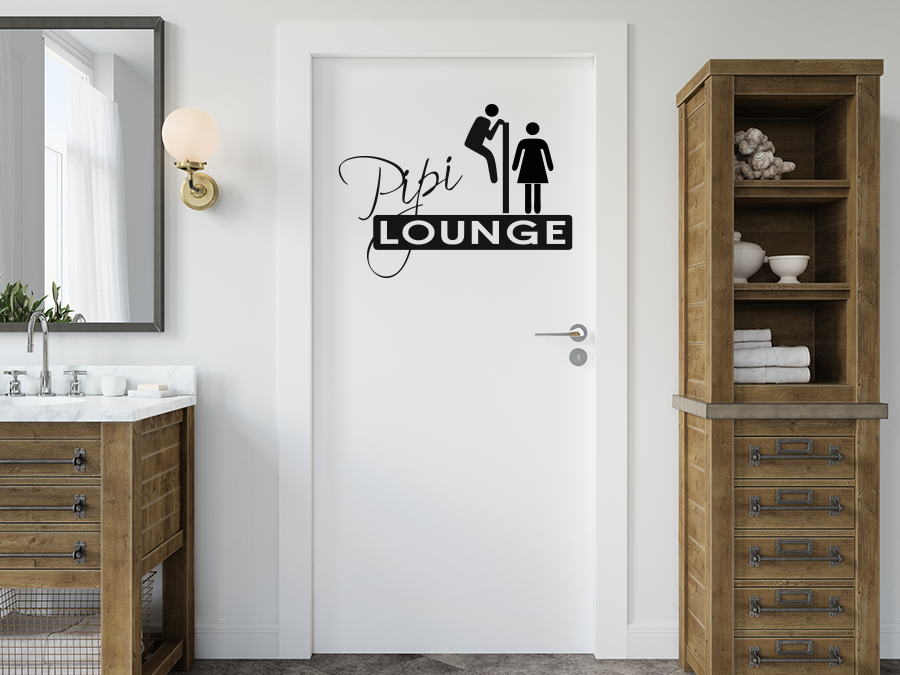 Wandtattoo Pipi Lounge für Toilette 28 x 21 cm WT-0103