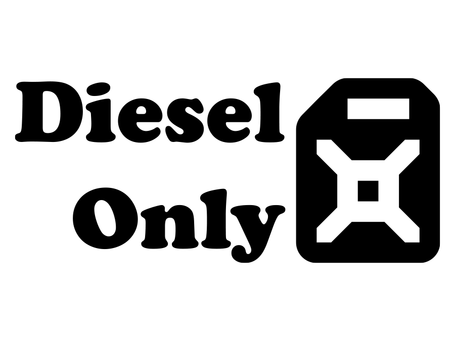 Aufkleber Diesel Only 10 x 4,5 cm AG-0821