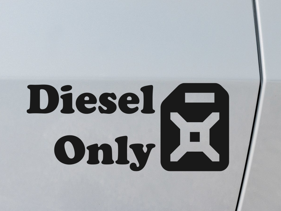 Aufkleber Diesel Only 10 x 4,5 cm AG-0821