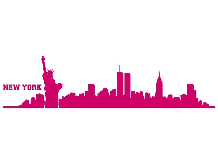 Wandtattoo New York Skyline 120x30 cm WT-0011