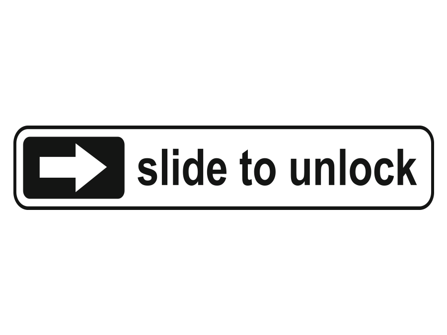 Aufkleber Slide to unlock Türgriff JDM 10 x 2 cm AG-0052