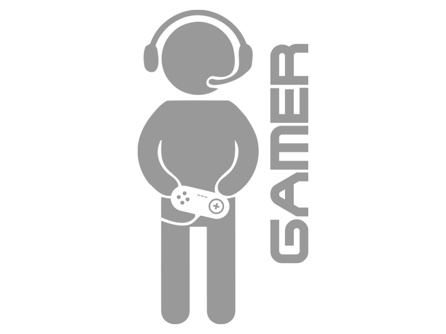 Wandtattoo Gamer 29 x 16 cm WT-0110