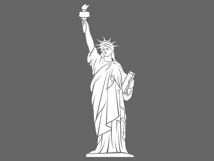 Wandtattoo New York LIBERTY Statue bis 240 cm  WT-0016