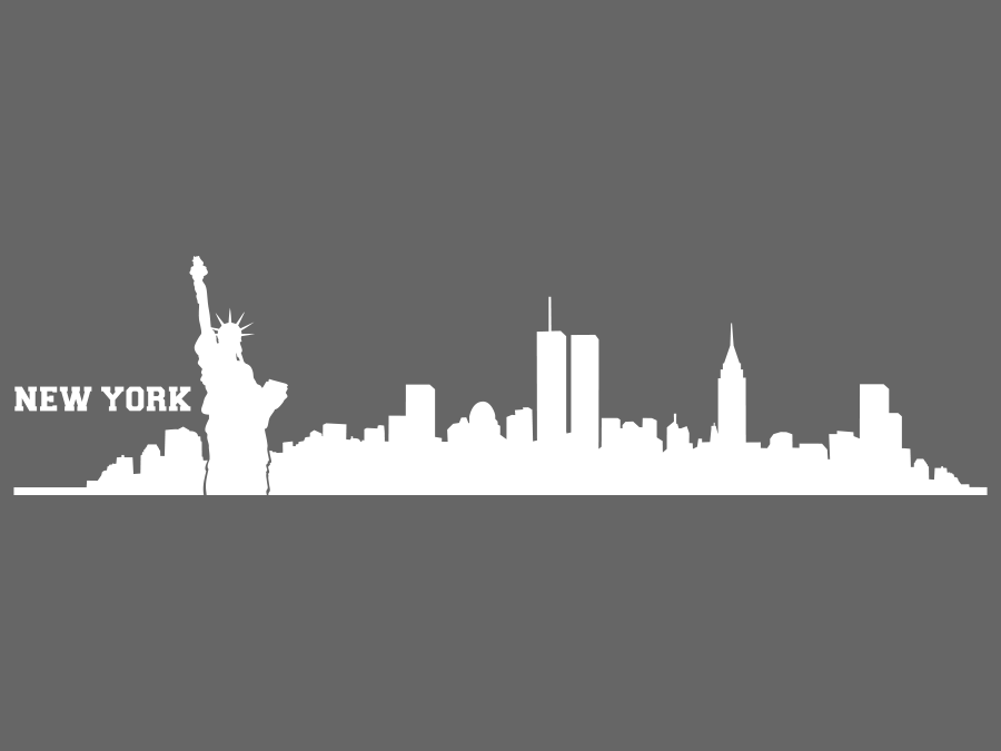 Wandtattoo New York Skyline 120x30 cm WT-0011