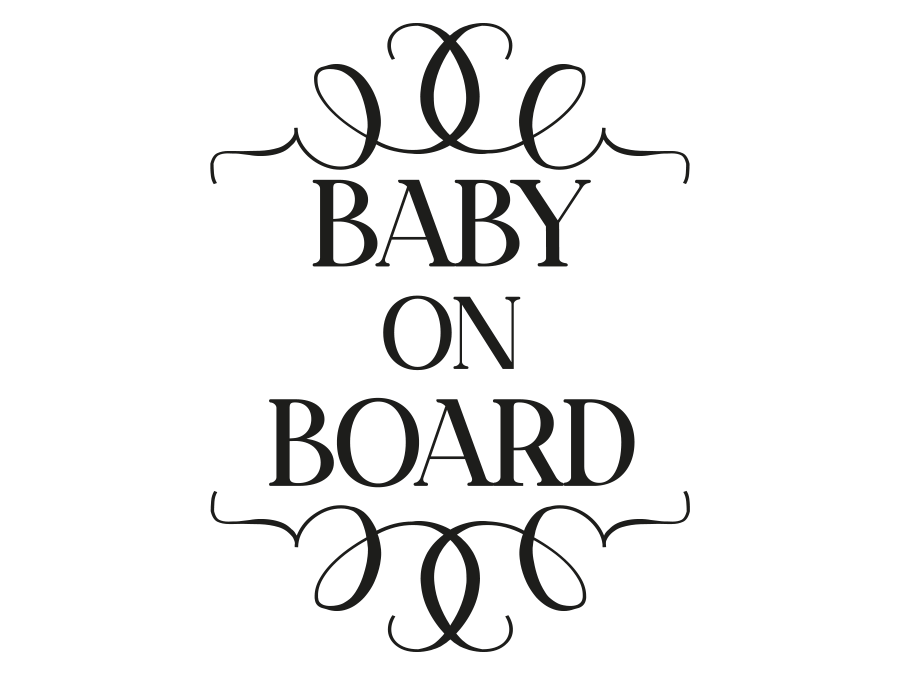 Aufkleber Baby on Board Version 3 | 12 x 9 cm AG-0495