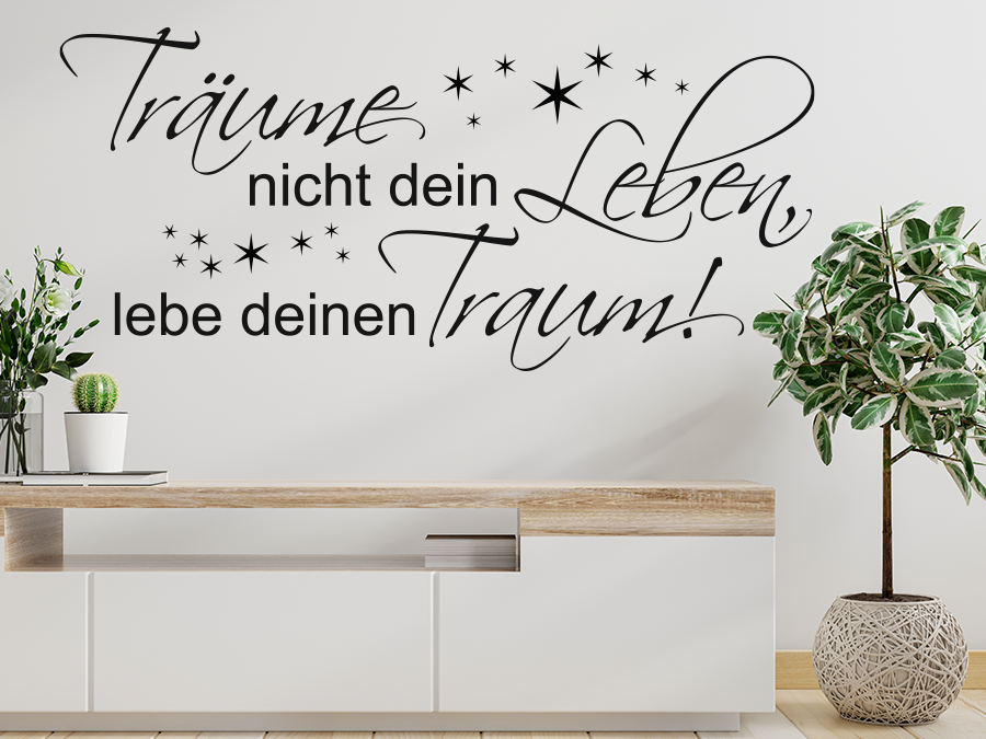 Wandtattoo Lebe deinen Traum! 240 x 109 cm WT-0070