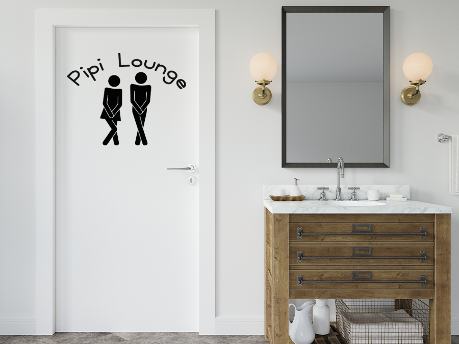 Wandtattoo Pipi Lounge für Toilette 27 x 20 cm WT-0095